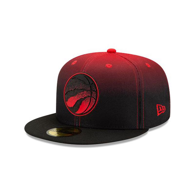 NBA Toronto Raptors Back Half 59Fifty Fitted (LIN6005) - Black New Era Caps